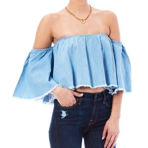Mustard Seed - Denim Crop Top